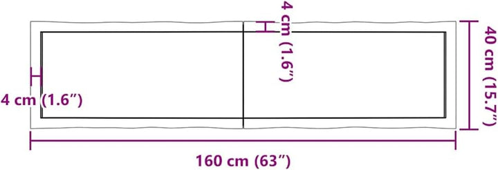 vidaXL Tischplatte, Holzplatte für Tisch Esstisch Couchtisch, Massivholzplatte Handgefertigt mit Bau