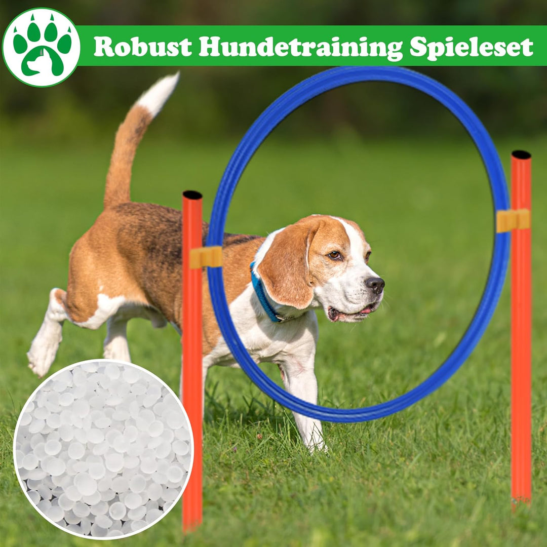 SUBTLETY Agility Ausrüstung für Hunde Gross Klein Hundetraining Spiele Agility Set mit Hundetunnel,