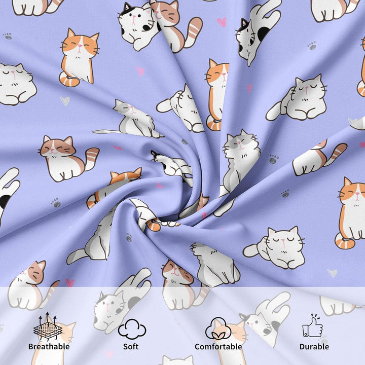 Katzen bettwäsche 200x200, 3D Katzenmotiv Bettwäsche Kinder mit Reissverschluss, Angenehme Mikrofase