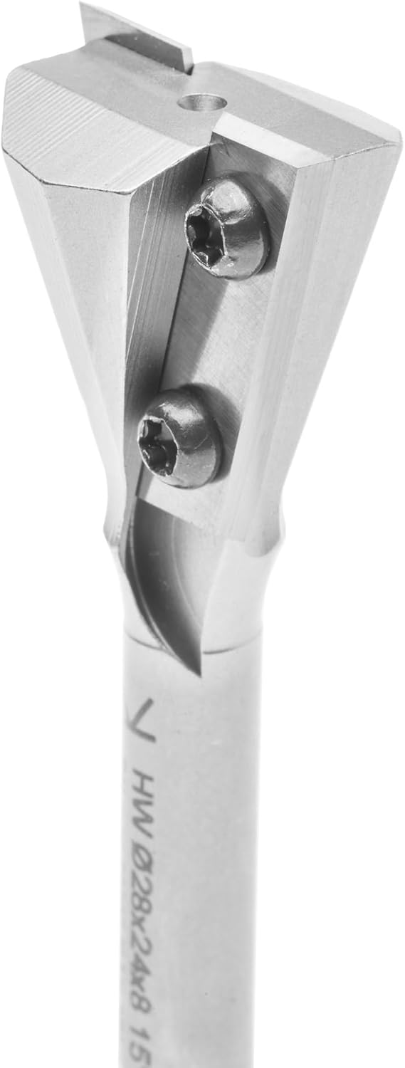 ENT 20398 Wendeplatten-Zinkenfräser HW, Schaft (S) 8 mm, NL 24 mm, D 28 mm, E 15°, SL 30 mm