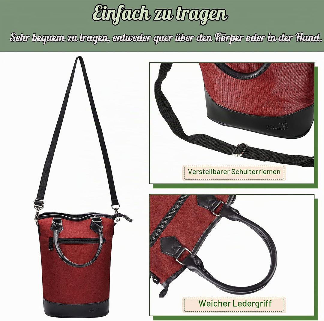 Kato Flaschentasche für 1 Flasche Kühltasche für Wein Bier Getränke Outdoor Tragetasche mit Trennwan