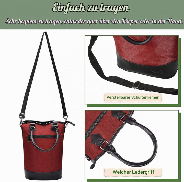 Kato Flaschentasche für 1 Flasche Kühltasche für Wein Bier Getränke Outdoor Tragetasche mit Trennwan