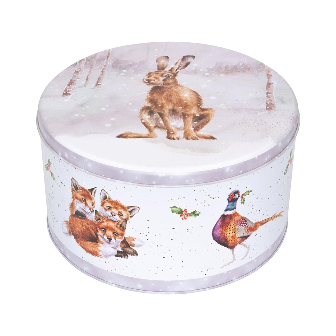 Wrendale Designs Runde Weihnachtsdose, Motiv: Winterwaldtiere