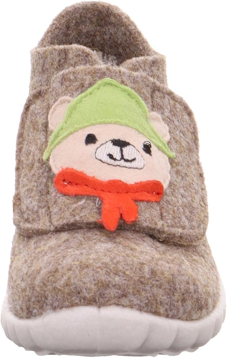 Superfit Baby-Jungen Happy Wollfilz Hausschuh 22 EU Beige 4010, 22 EU Beige 4010