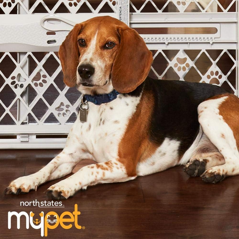 MYPET North States Paws Tragbares Haustiergitter, 101,6 cm, ausziehbar und arretierbar, ohne Werkzeu