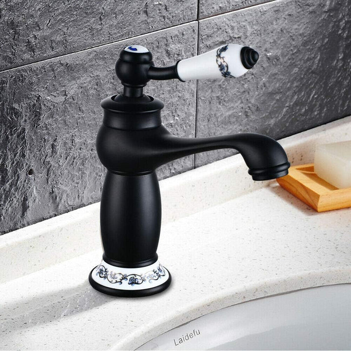 Retro Bad Wasserhahn Messing Waschbecken Wasserhahn für Badezimmer, Küche, Vintage Waschtischarmatur