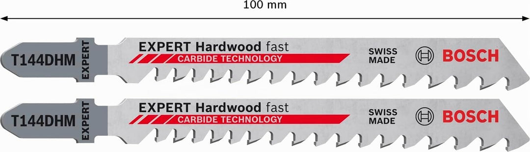 Bosch Professional 10 tlg. EXPERT ‘Hardwood Fast’ T 144 DHM Stichsägeblatt (für Hartholz, WPC Holz-K