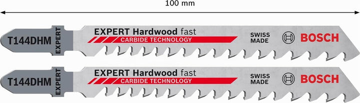 Bosch Professional 10 tlg. EXPERT ‘Hardwood Fast’ T 144 DHM Stichsägeblatt (für Hartholz, WPC Holz-K