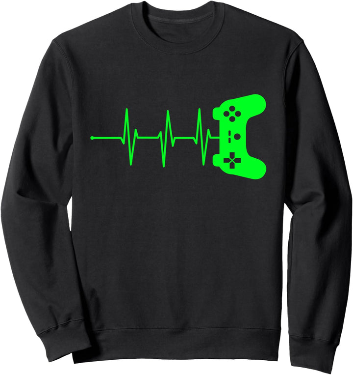 Herzschlag Controller Gaming Zocken Sweatshirt