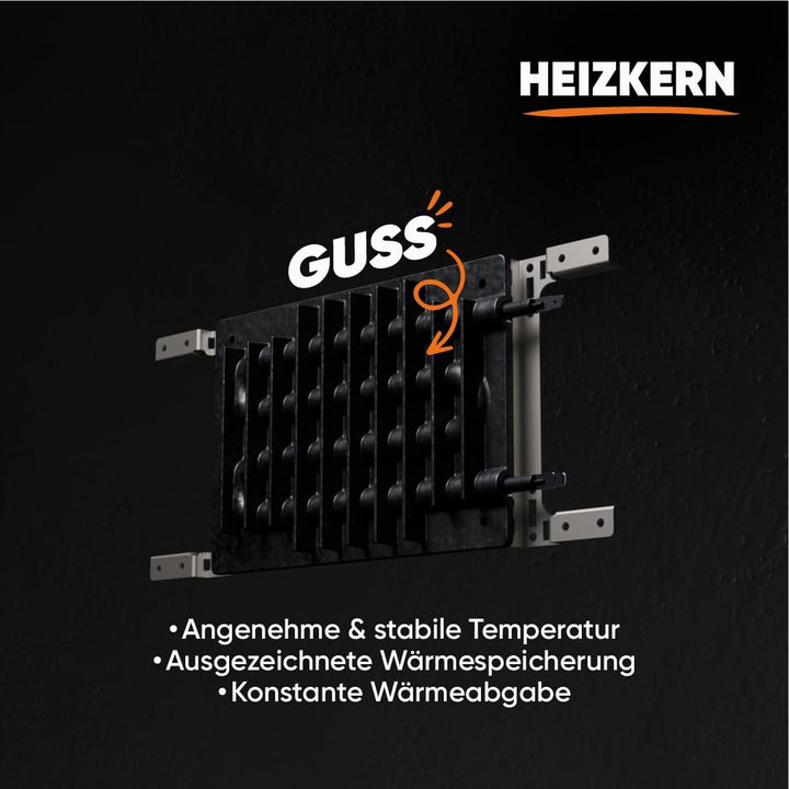 BESTHERM Bestherm Bia Elektrischer Heizkörper, fester Wärmeträger, Gusseisen, 1000 W, horizontal, we