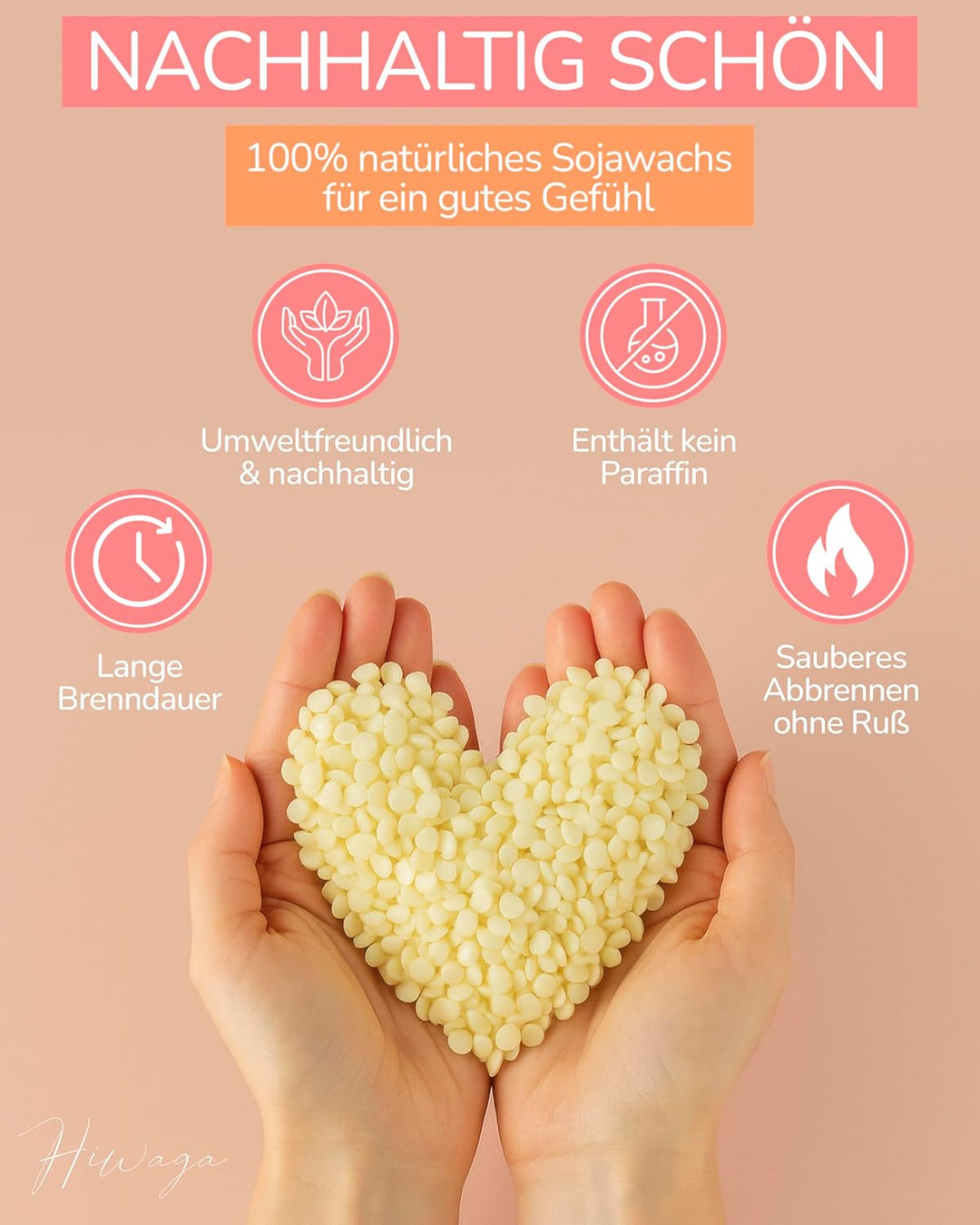 Hiwaga DIY Kerzen selber machen Set für Erwachsene, Starterkit für kreative Kerzenherstellung, Kerze