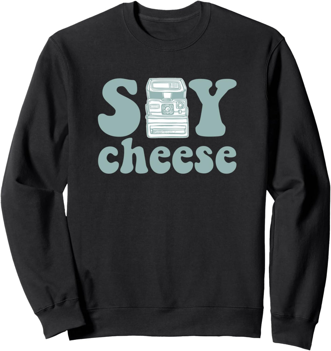 Retro Fotograf sagen Käse Vintage Kamera Sweatshirt