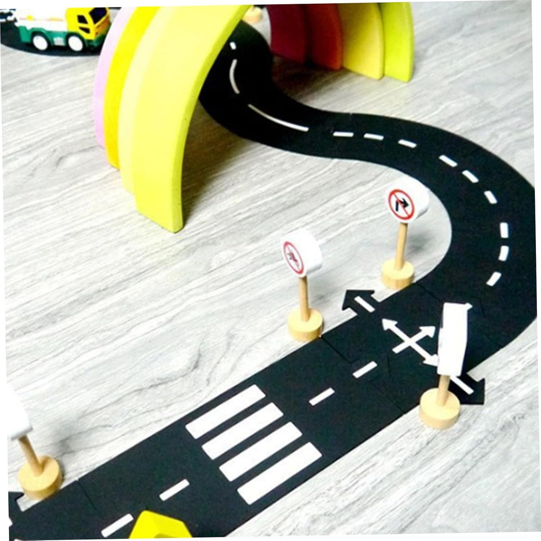 Flex Track, Flexible Autogleise für Kinder, unzerstörbare wasserdichte modulare Puzzle-Gleise, Flexi