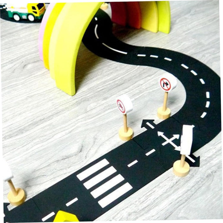 Flex Track, Flexible Autogleise für Kinder, unzerstörbare wasserdichte modulare Puzzle-Gleise, Flexi