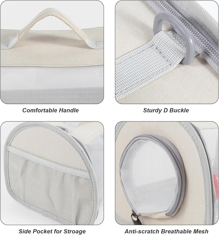 Kleintiertransporttasche – Atmungsaktive Perspektivtasche für Meerschweinchen, Kaninchen &amp; Co. – Ide