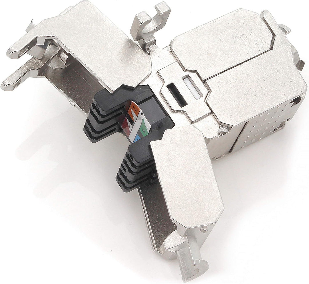 1aTTack.de Cat. 6A Keystone Verbinder werkzeuglos Schneidklemme auf Schneidklemme AWG 22 bis AWG 26