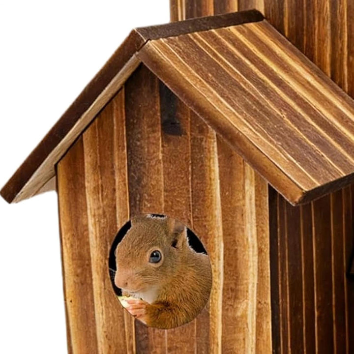 Eichhörnchenhäuser Für Draussen Hölzerner Streifenhörnchen-Futterspender | Hängehaus für Streifenhör