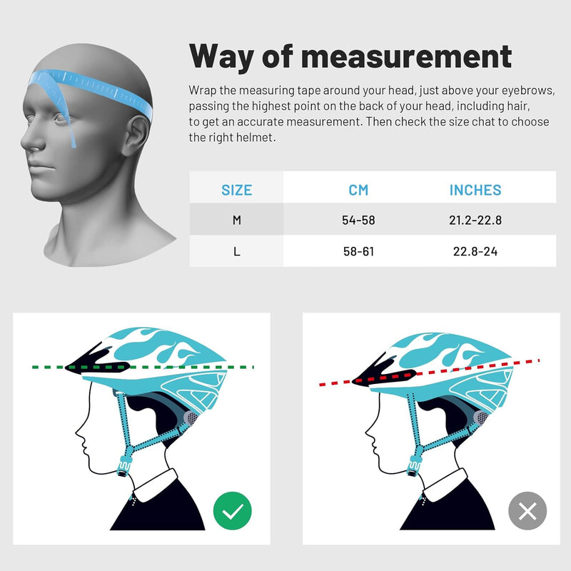 Favoto Fahrradhelm für Erwachsene Fahrrad Helmet mit Abnehmbarer Innenfutter Verstellbar Rennradhelm