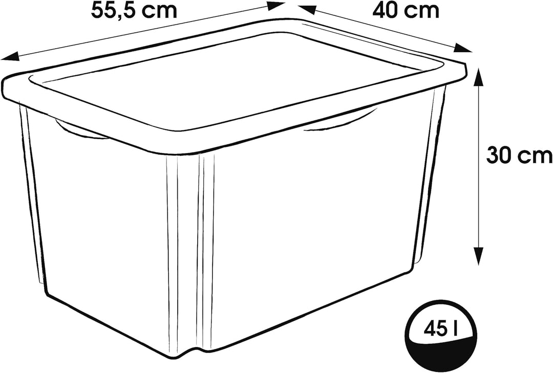 keeeper Paw Patrol Aufbewahrungsbox mit Deckel, Dreh- und stapelbar, Für Kinder, 45 l, Karolina, Fre