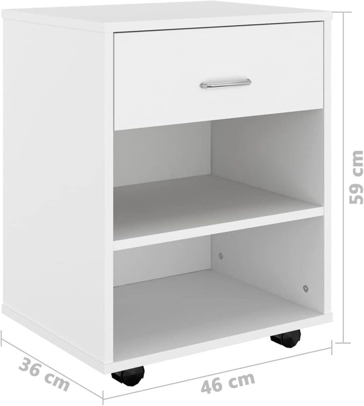 Tidyard Rollschrank Rollcontainer Büroschrank Aktenschrank Bürocontainer Schrank Büro Druckerschrank