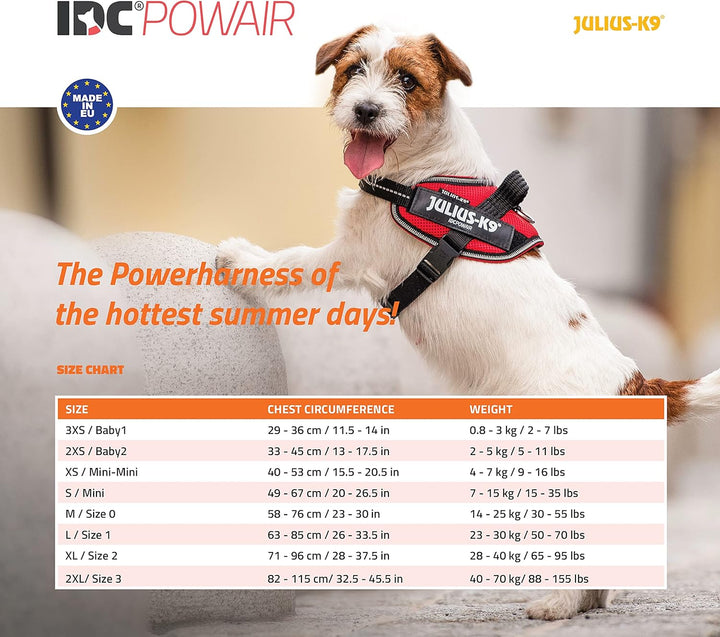 Julius-K9, IDC Powair Hundegeschirr, Grösse: S / Mini, Rot Rot S/Mini, Rot S/Mini