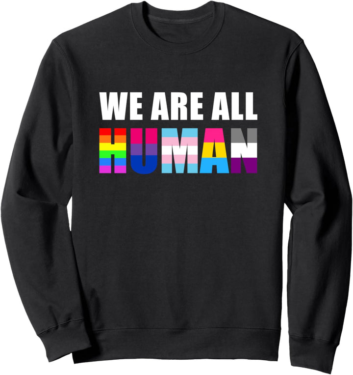 We are all human - Regenbogen LGBT CSD Sweatshirt