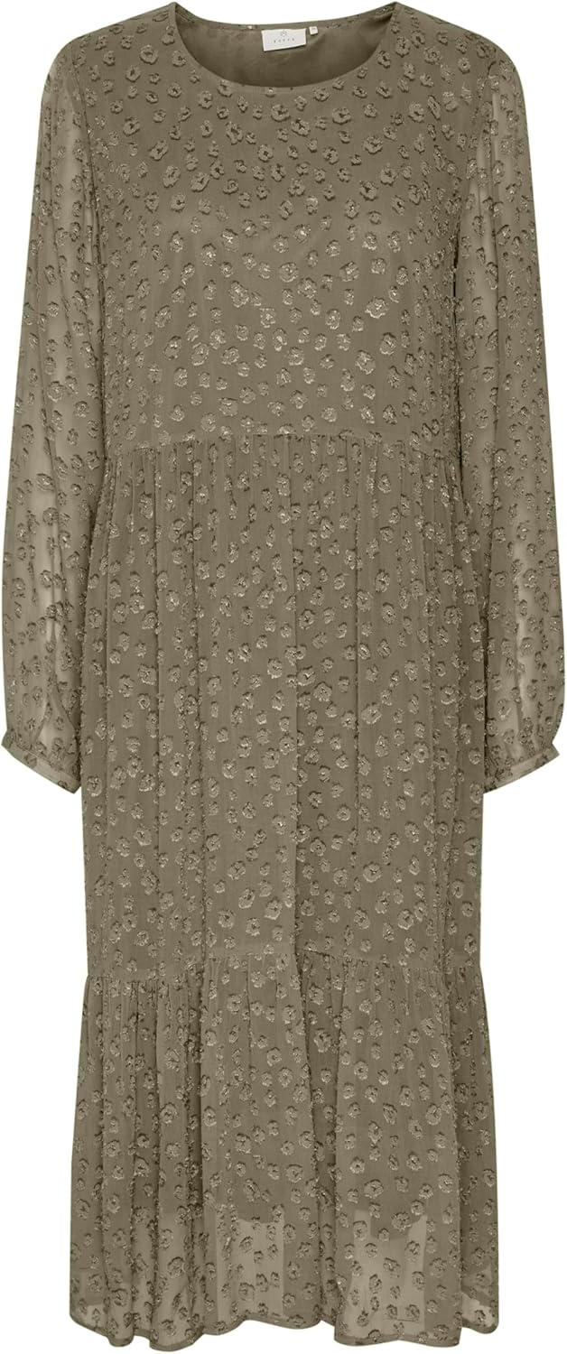 KAFFE Damen Women's Dress Long Sleeve Below The Knee Lässiges Kleid 40 Mermaid, 40 Mermaid