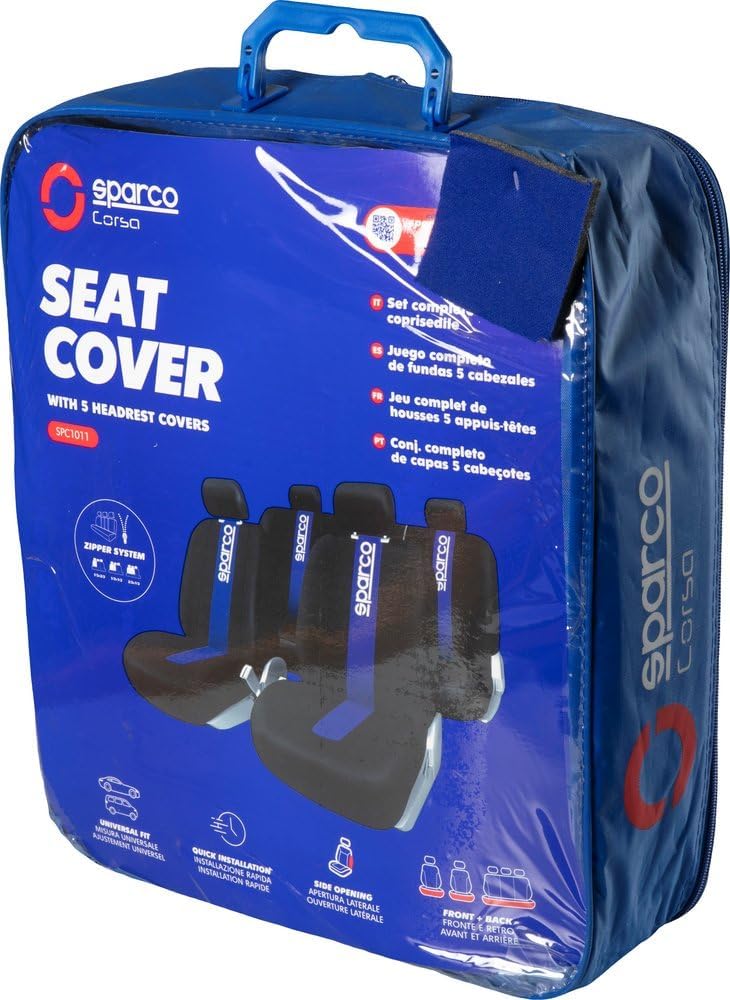 Sparco Sitzbezug Set Sparco schwarz/blau