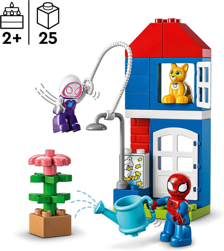 LEGO DUPLO Spider-Mans Haus, Spidey Set Spielzeug zum Bauen mit Figur und Steinen für Kleinkinder ab