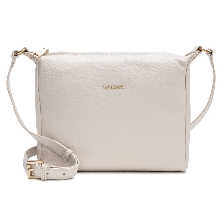 Lazarotti Bologna Leder Umhängetasche Damen | verstellbarer Schultergurt | grosse Crossbody Bag | Sc