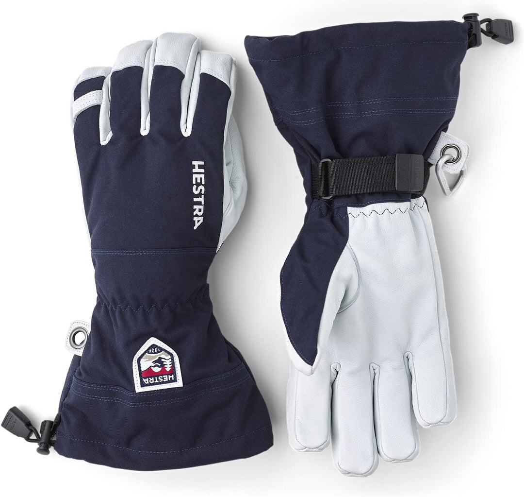 HESTRA Army Heli 5-Finger-Skihandschuh für Herren, Leder 7 navy, 7 navy