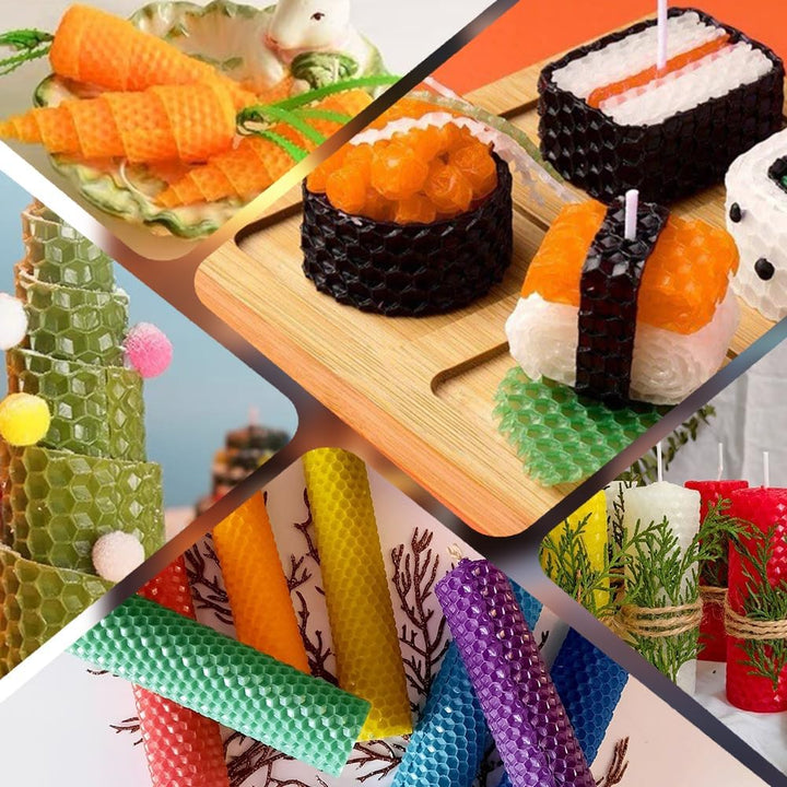 Bienenwachsplatten, Bienenwachs-Kerzenherstellungs Set, Farbiger Bienenwachskerzen Selber Machen Set