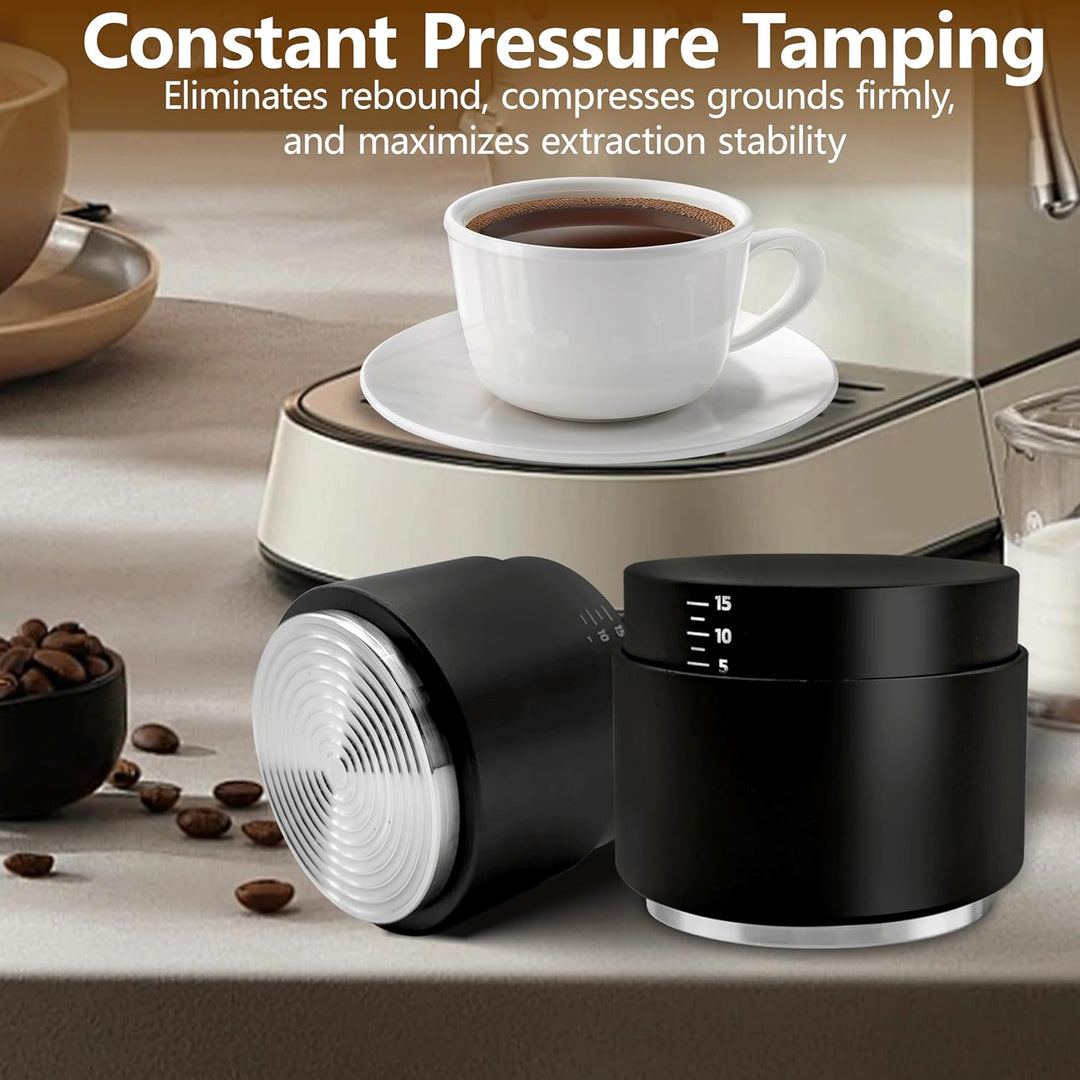 3-in-1 Kaffeeverteiler und Tamper mit WDT Werkzeug – Einstellbares Espresso Verteiler-Set – Profi Ba