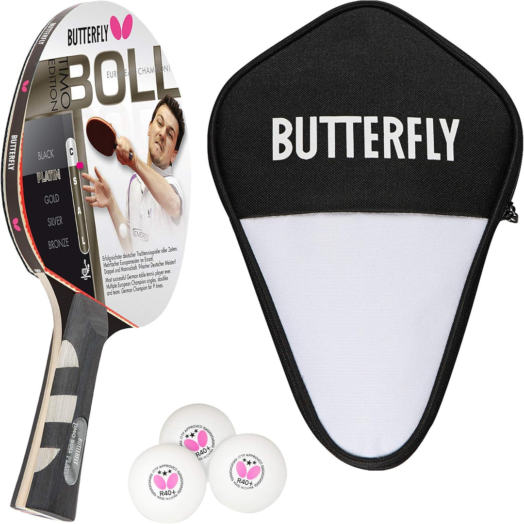 Butterfly® Timo Boll Platin 85025 Tischtennisschläger | Tischtennis Racket Bat Profi | Wettkampfschl