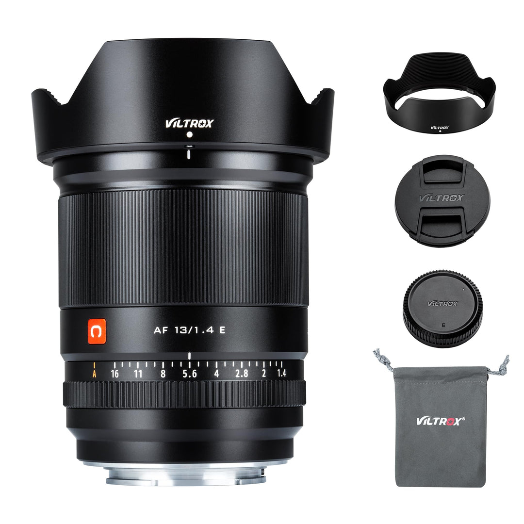 VILTROX AF 13mm f1.4 F/1.4 E-Mount-Objektiv, F1.4 grosse Blende, Ultraweitwinkel, Autofokus, APS-C-F