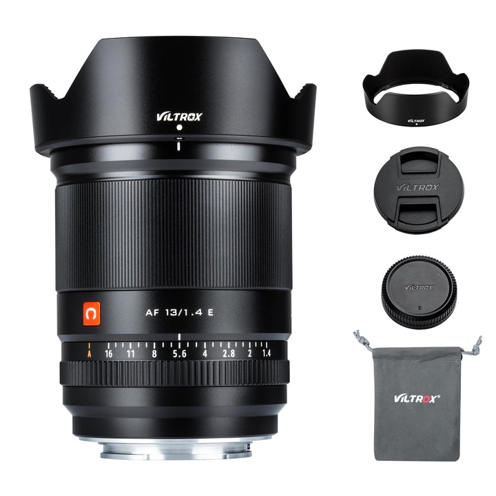 VILTROX AF 13mm f1.4 F/1.4 E-Mount-Objektiv, F1.4 grosse Blende, Ultraweitwinkel, Autofokus, APS-C-F