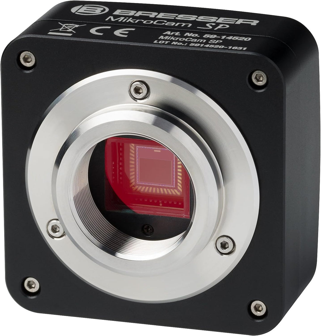 Bresser MikroCam Mikroskopkamera SP 5MP mit USB 2.0, 2592x1944 Px Auflösung, CMOS Sensor, robustem M