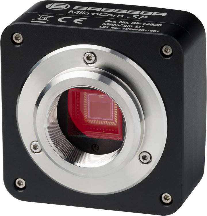 Bresser MikroCam Mikroskopkamera SP 5MP mit USB 2.0, 2592x1944 Px Auflösung, CMOS Sensor, robustem M