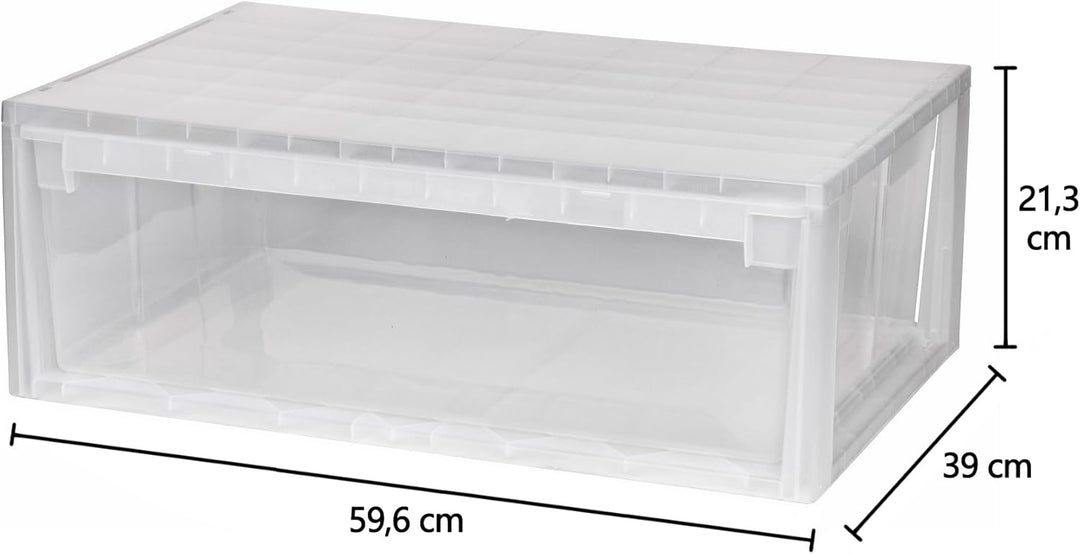 KREHER Schubladenbox mit 36 Liter Nutzvolumen in Grösse Extra Large (XL). Passend für z.B. Pullover,