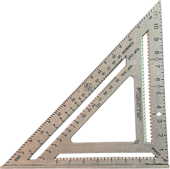 Swanson Tool S0101 7-Zoll Speed Square, 12" (inches) w/Layout Bar, Einfarbig, 1