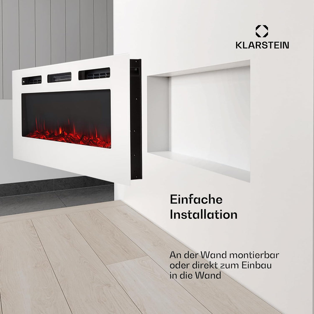Klarstein Elektrokamin, Elektro Heizungen für Wohnzimmer & Innenräume, Elektrischer Kamin mit LED Fl