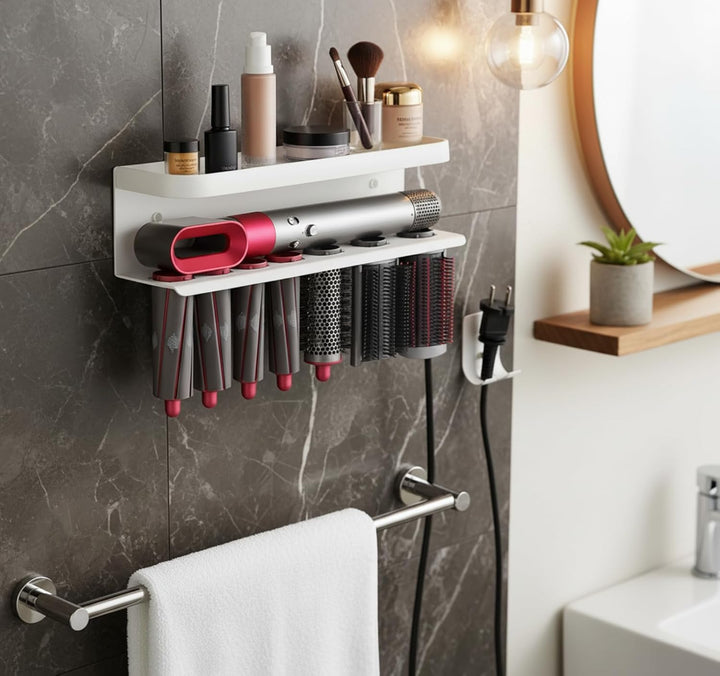 AXNSATRE Halterung Ohne Bohren für Dyson Airwrap & ZubehöR, Halterung Wandhalterung für Dyson Airwra