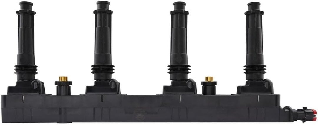 HELLA 5DA 358 000-331 Zündspule - 12V - 6-polig - inkl. Zündkerzenstecker - geschraubt