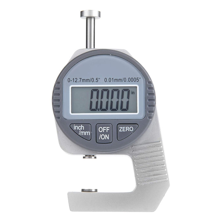 Dickenmessgerät, Digital Thickness Gauge Flat Measure Head Precise LCD Display Readout Percentage El