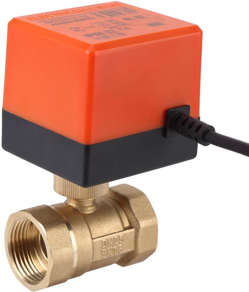 AC 220 V Messing Elektrische Motorisierte Kugelhahn 2 Way 3-Wire 1,6 Mpa Gewinde DN15 DN25 (DN25), D