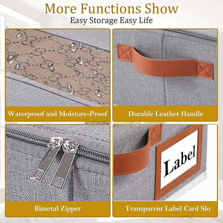 Yawinhe 2 Stück Unterbettkommode, Unterbett Aufbewahrungsbox Vliesstoff, Faltbare Aufbewahrungstasch