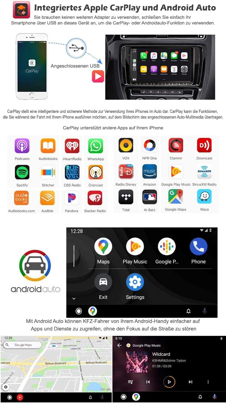 Erisin 9 Zoll 8-Kern 4GB RAM+64GB ROM Android 11 Autoradio Bluetooth GPS Navi für VW Polo Passat CC