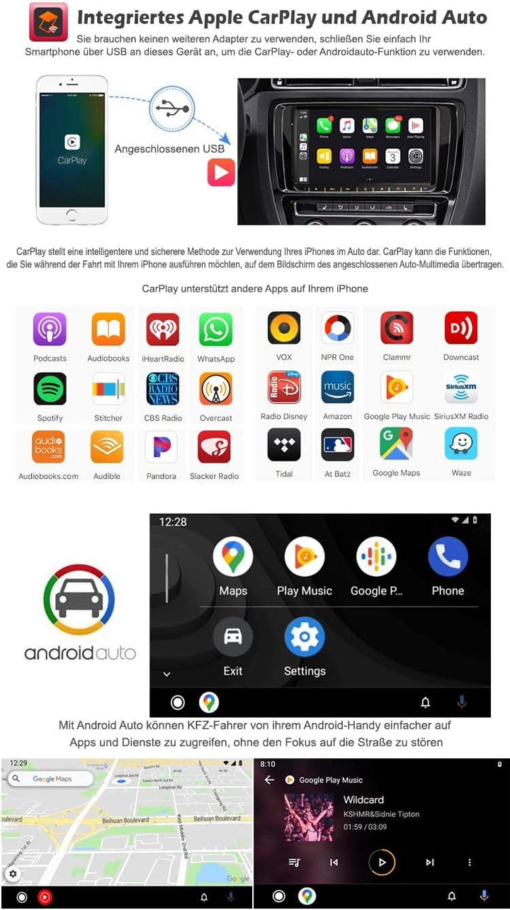 Erisin 9 Zoll 8-Kern 4GB RAM+64GB ROM Android 11 Autoradio Bluetooth GPS Navi für VW Polo Passat CC