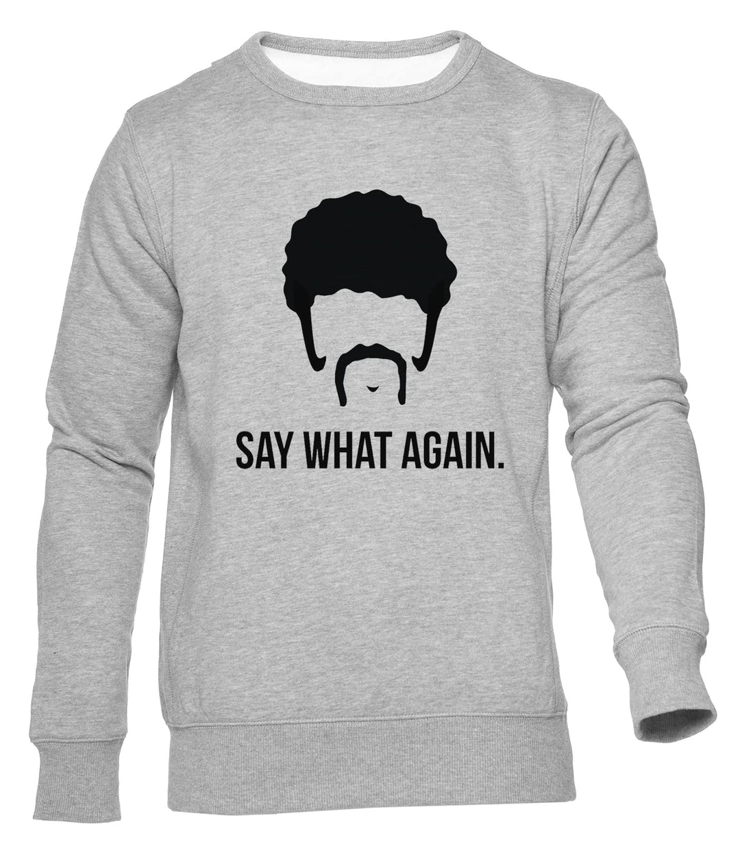 Hopestly Say What Again Pulp Fiction Unisex Jumper Herren Dammen Grau Rundhals Lange Ärmel Sweatshir