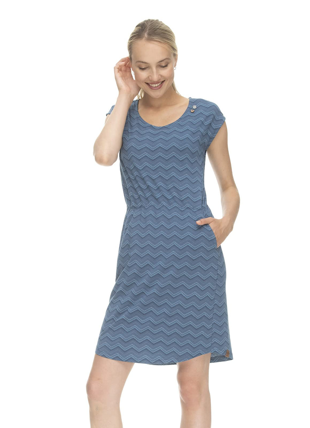 Ragwear LILITHE Damen Kleid M Indigo Blue, M Indigo Blue